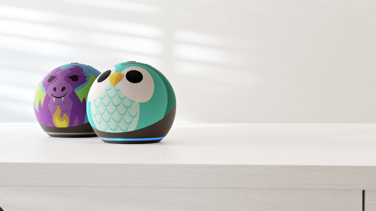 Amazon Echo Dot Kids Edition, Owl and Dragon