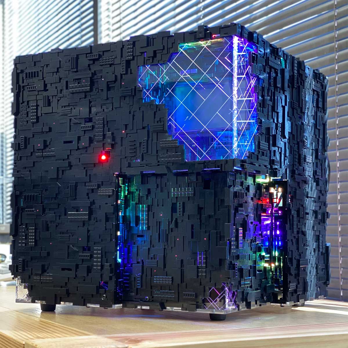 Star Trek Borg Cube ATX GREEN Edition | Tower PC Case (Ready to Ship)