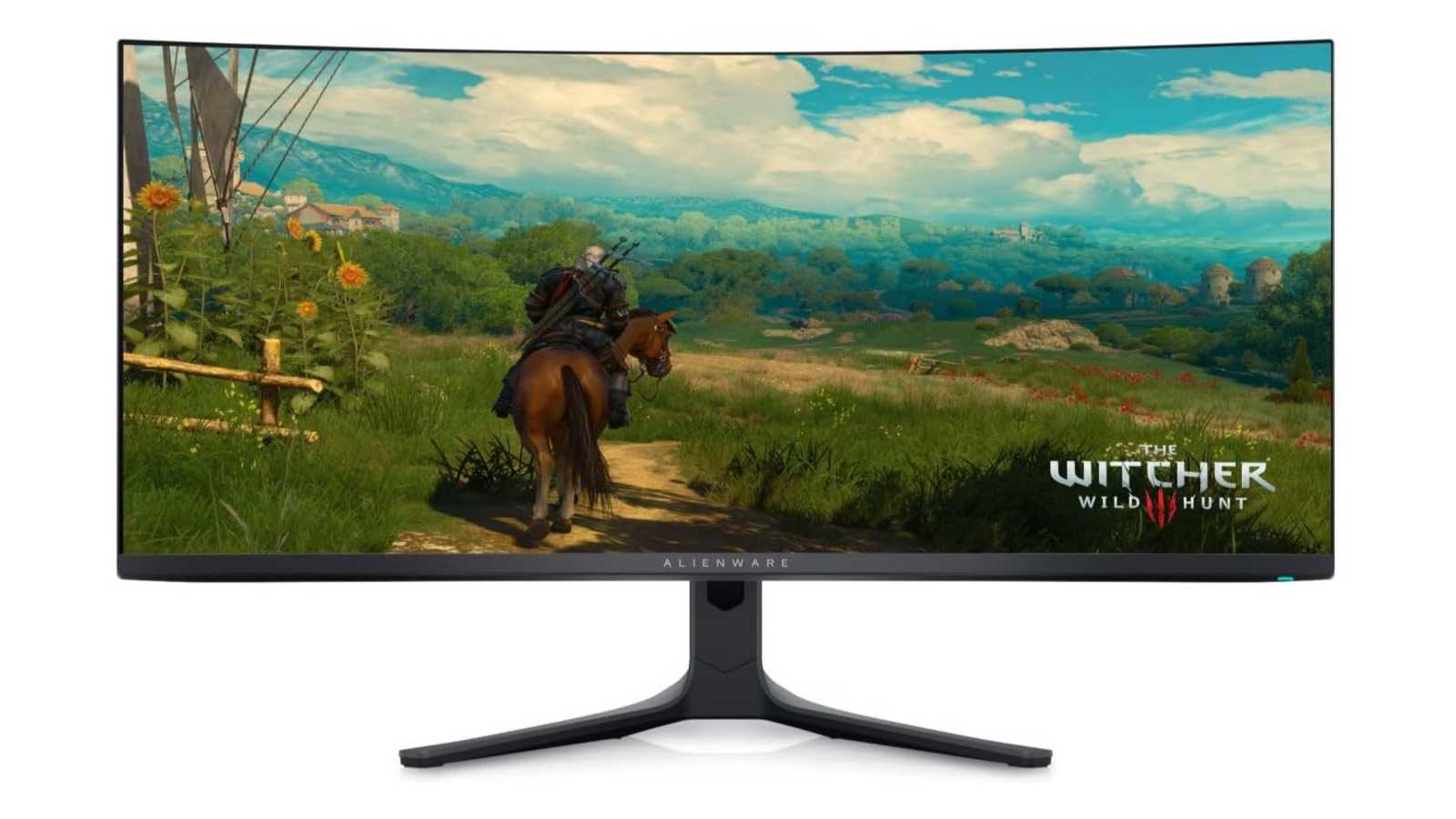 Alienware AW3423DWF OLED gaming monitor retail photo.