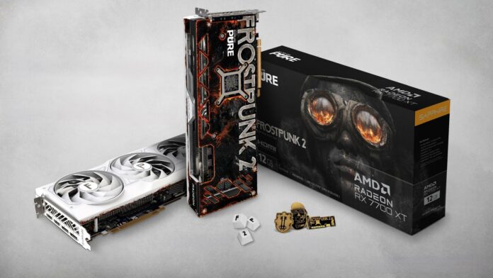 Sapphire RX 7700 XT GPUs get a grungy Frostpunk 2 makeover