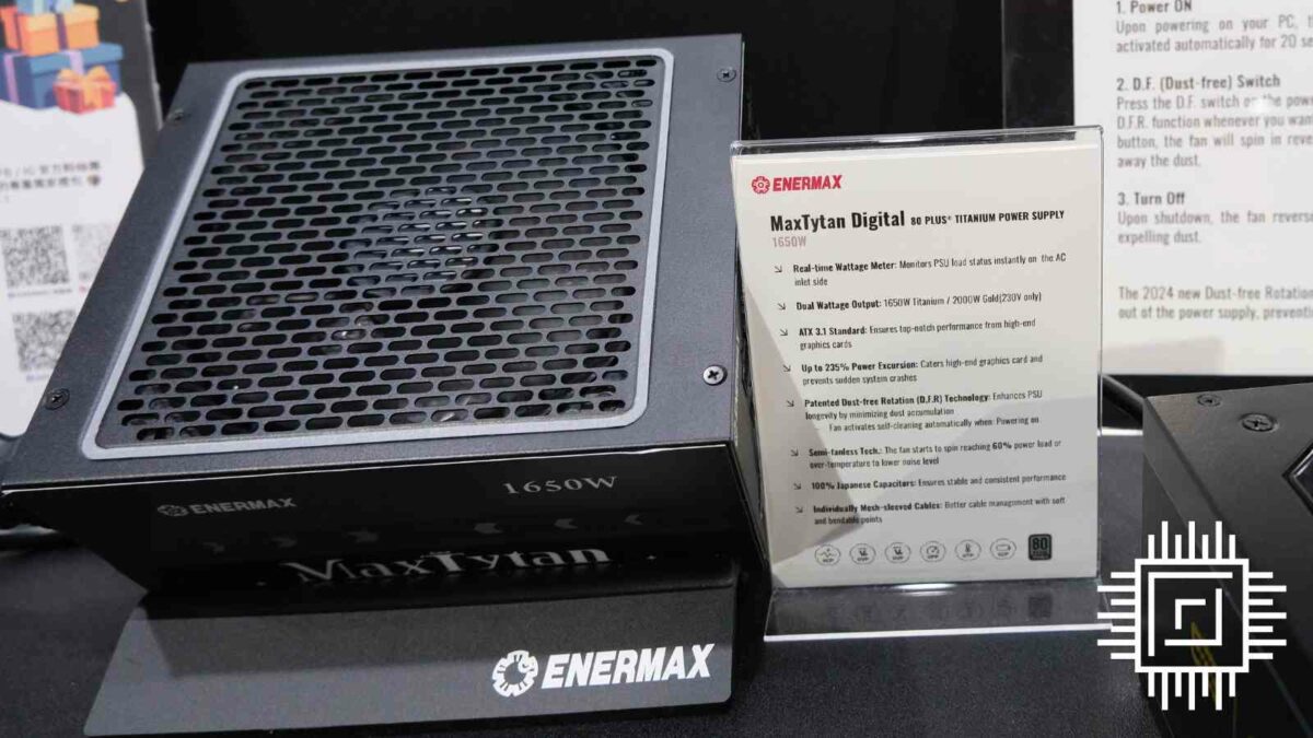 Enermax MaxTytan Digital power supply unit.