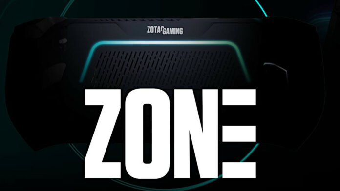 Zotac promotional image for its Zone handheld