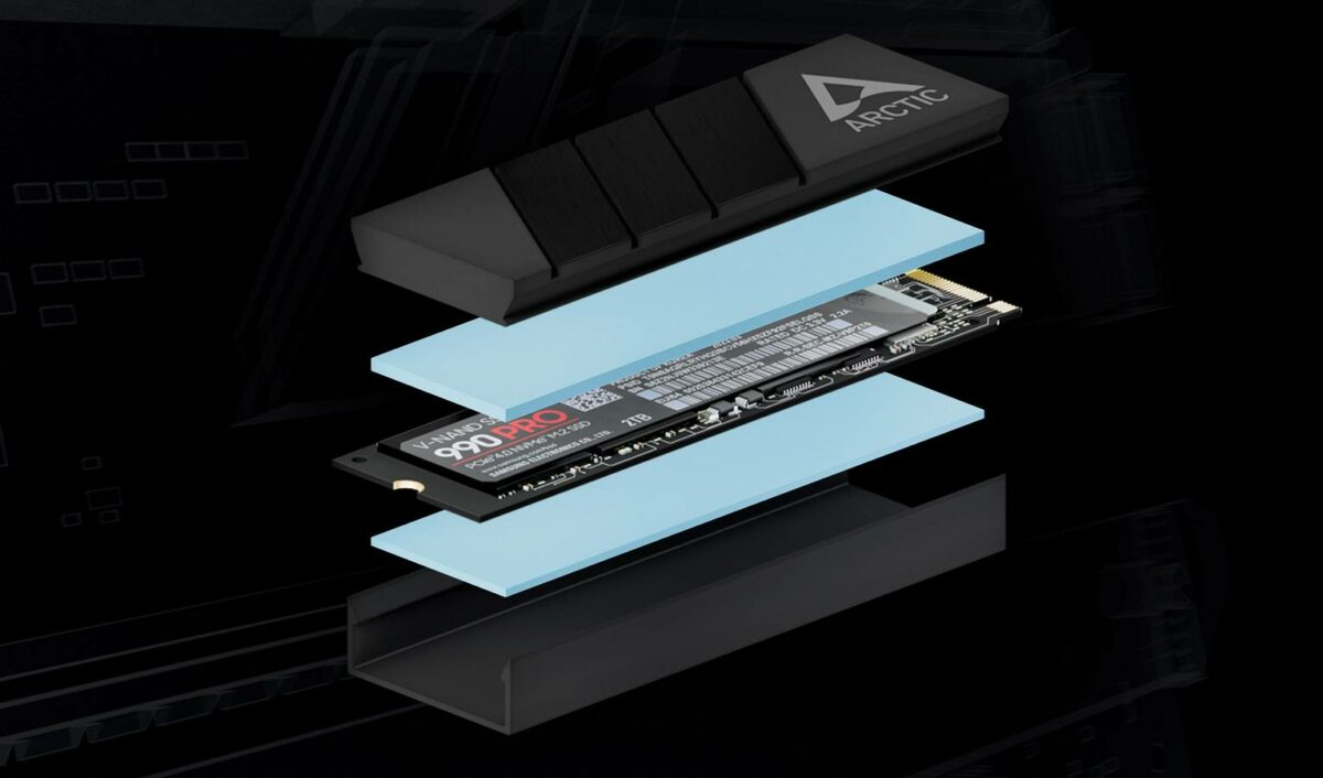 Arctic M2 Pro SSD Cooler design.