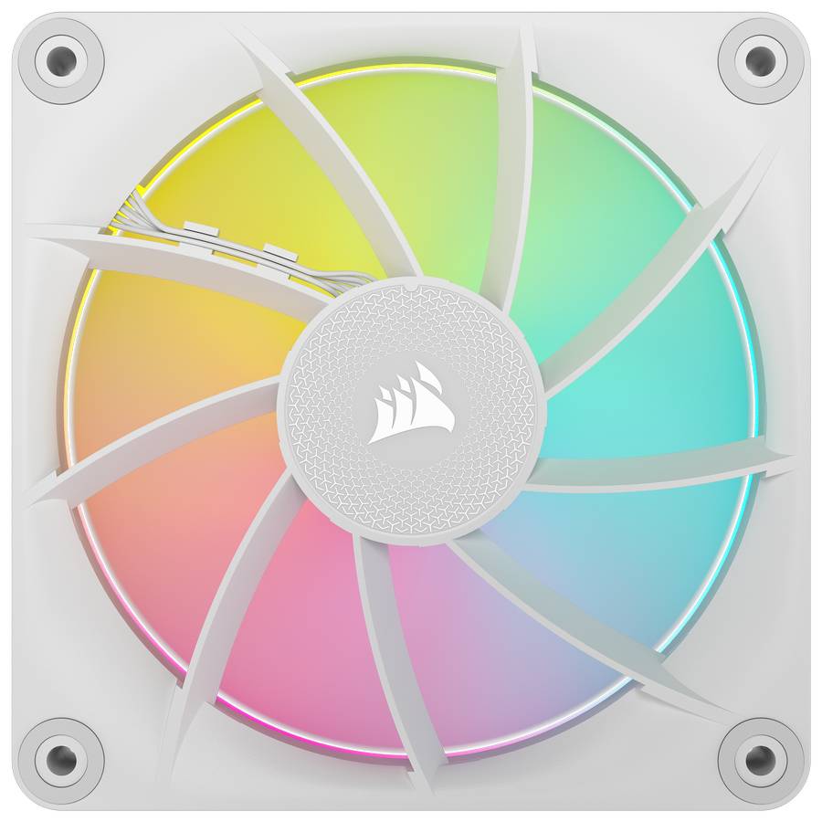 White Corsair LX RGB fan rear.