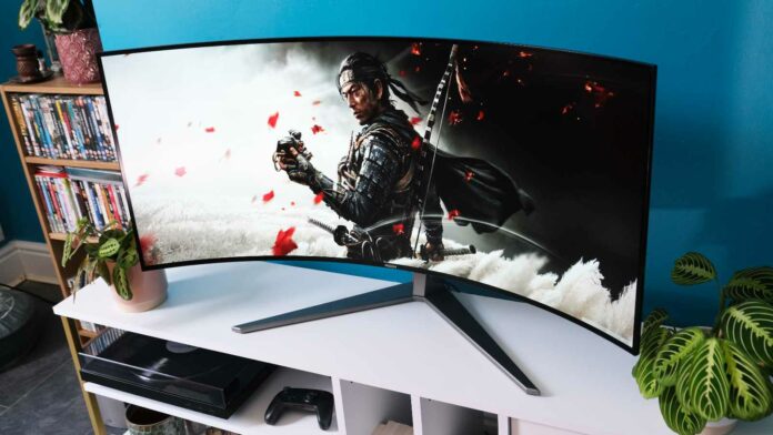 AOC Agon Pro AG456UCZD OLED gaming monitor.