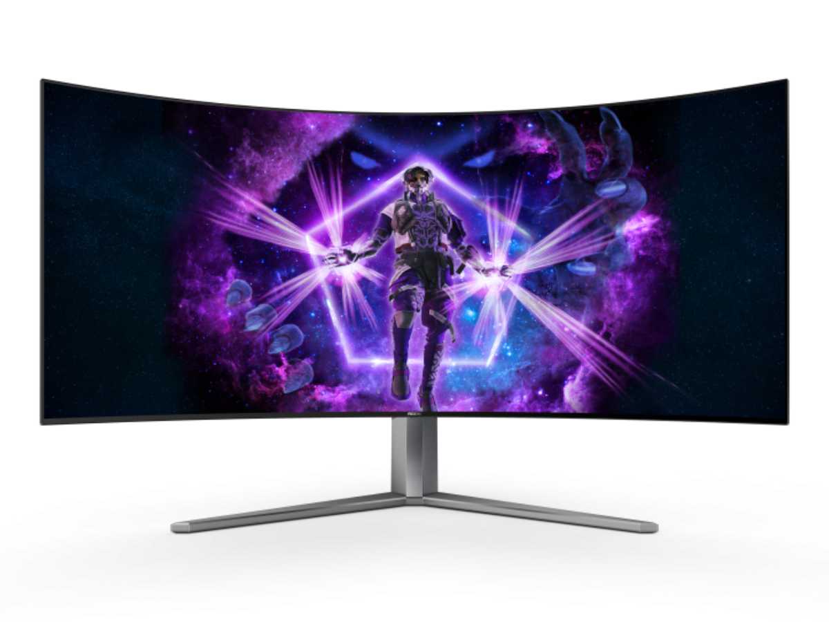 AOC Agon Pro AG456UCZD OLED gaming monitor product photo against a white background.