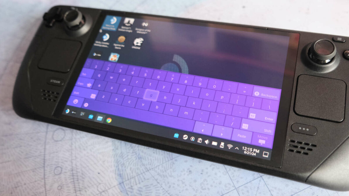 Steam Deck on-screen keyboard.