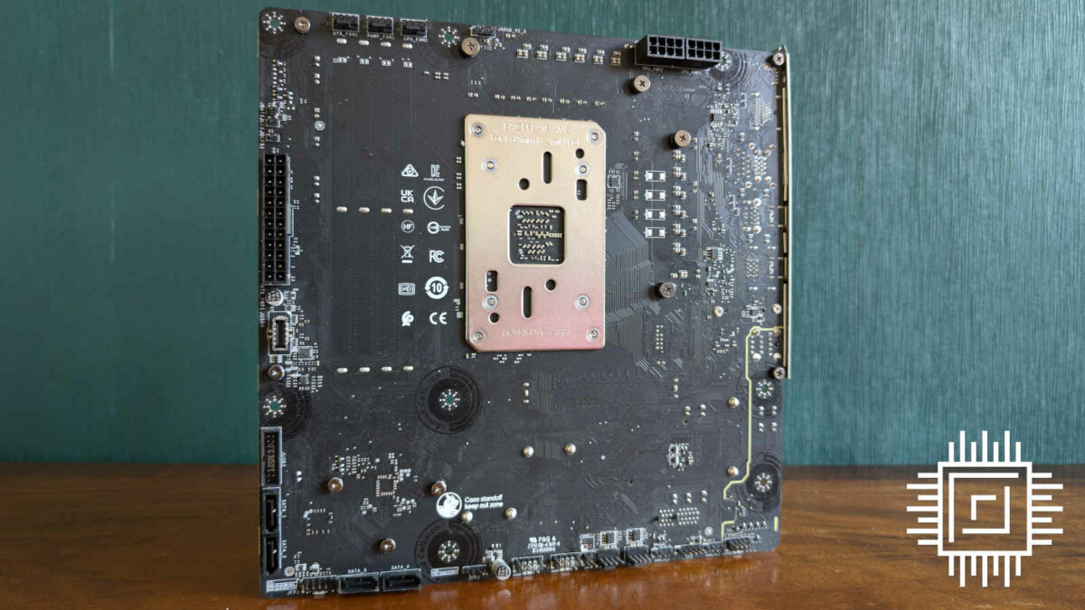 The rear of MSI B650M Project Zero