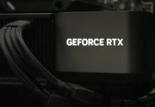 A close up of a GeForce RTX Founders Edition graphics card