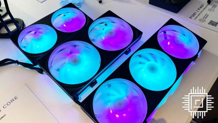 NZXT F-Series RGB Core single-frame fans.