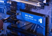 WD Blue SN5000 NVMe SSD in a PC.