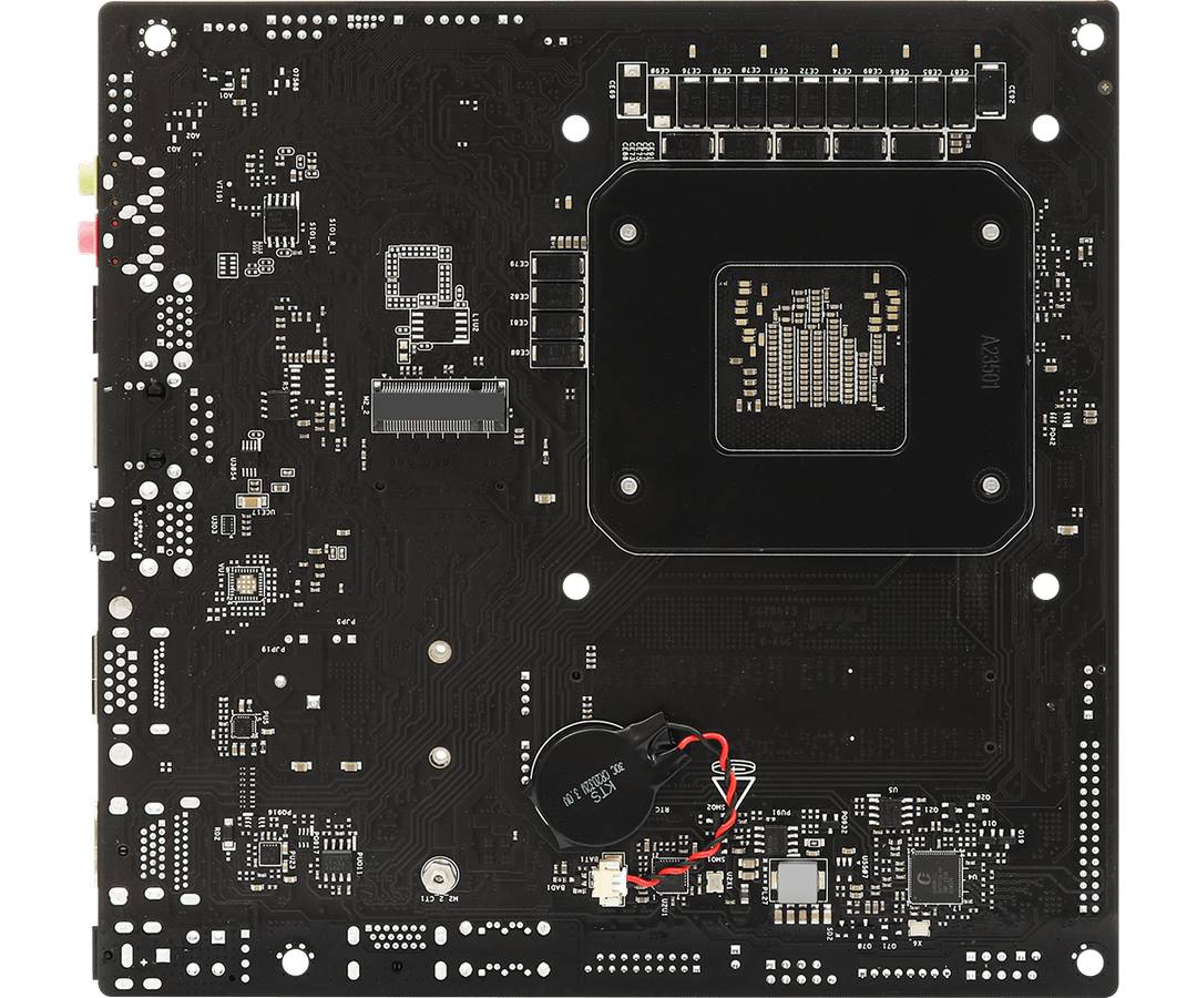 ASRock X600TM-ITX back.