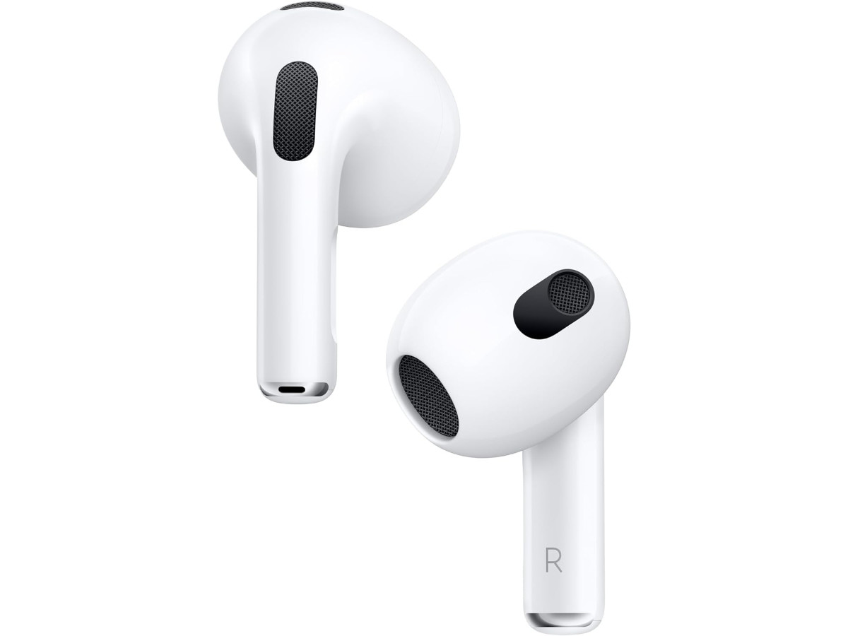 Apple AirPods (3rd Gen) in white colourway.