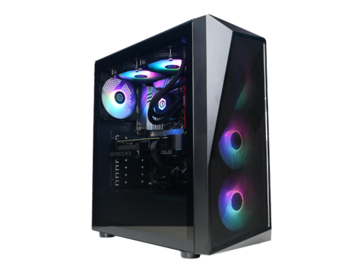 CyberPowerPC UK Infinity X145 against white background.