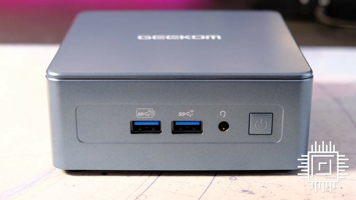 Geekom Mini PC front.