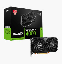 MSI Ventus 2X RTX 4060 retail box and card.