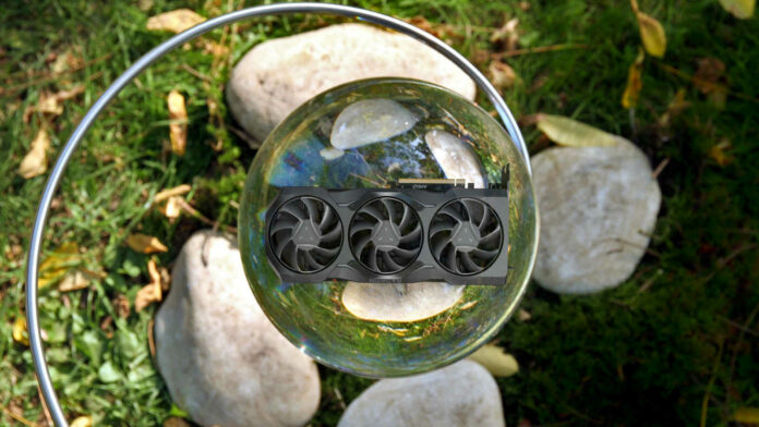 AMD Radeon card in a crystal ball.