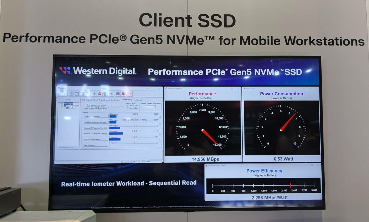 WD Gen 5 SSD speed.