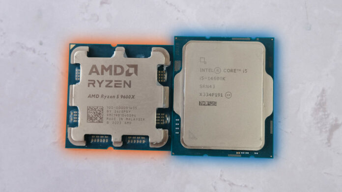 AMD Ryzen 5 9600X vs. Intel Core i5-14600K.