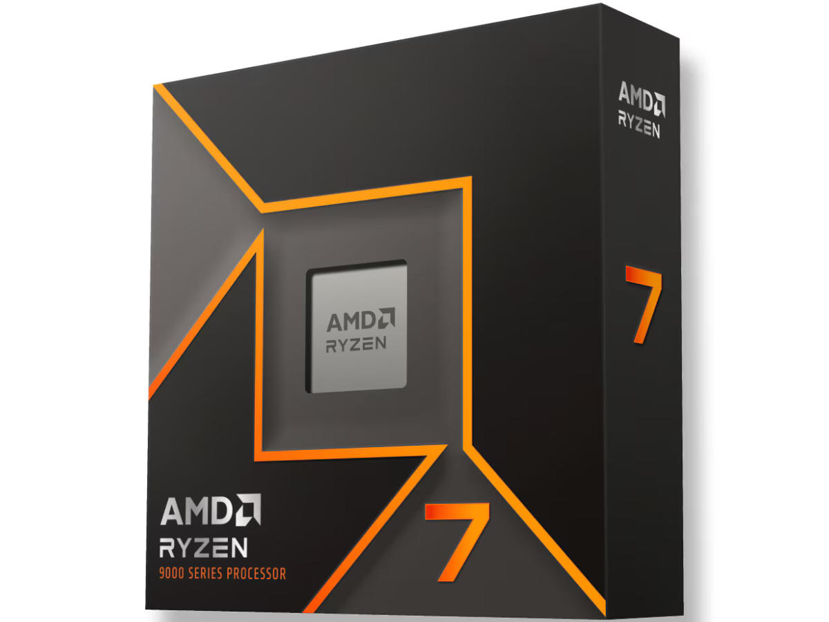 AMD Ryzen 7 9700X CPU in its retail packaging.