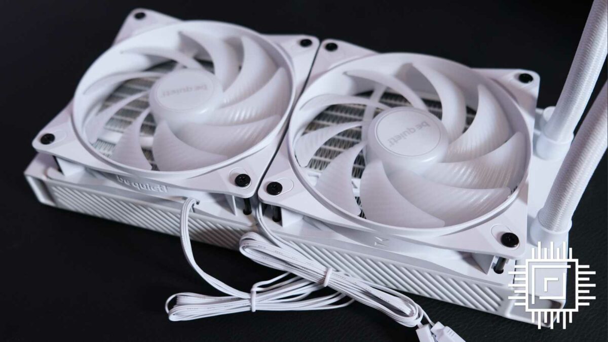 be quiet! Light Loop fans attached to radiator.