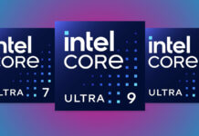 Intel Core Ultra 7, 9, and 5 badges