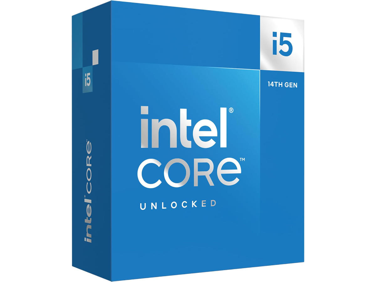 Intel Core i5-14600K CPU in its retail packaging.