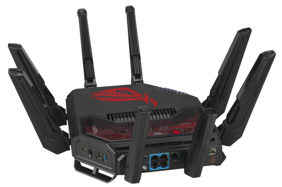 Asus ROG Rapture GT-BE19000 router IO.