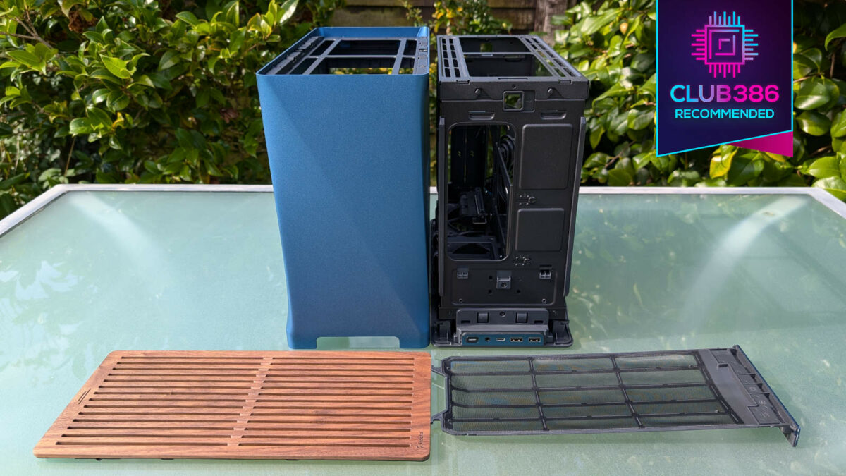 Fractal Design Era 2, side by side of its shell (left) and frame (right).