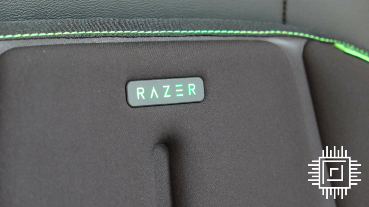 Razer Freyja haptic feedback cushion close-up.