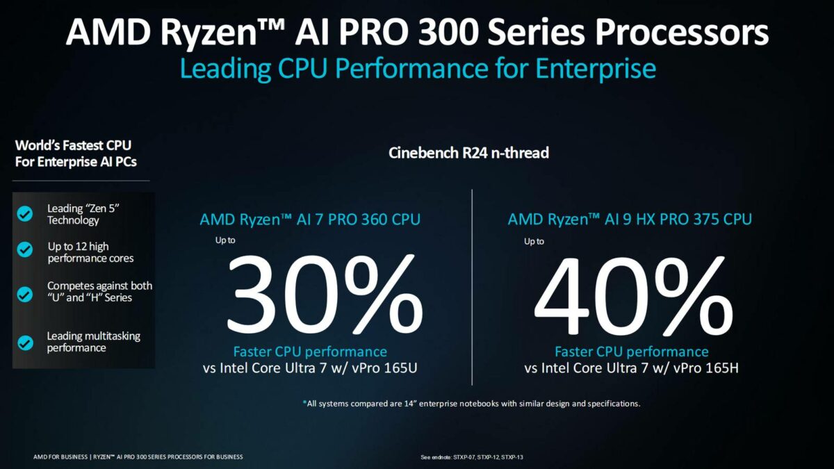 AMD Ryzen AI Pro 300 performance.