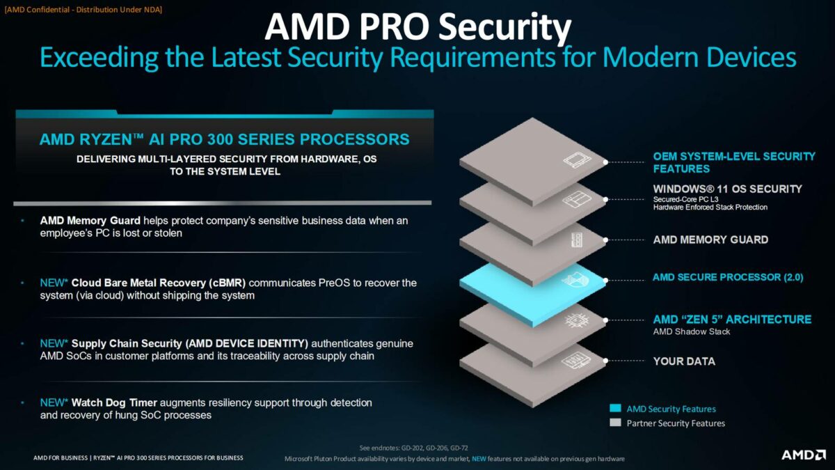 AMD Ryzen AI Pro 300 security.