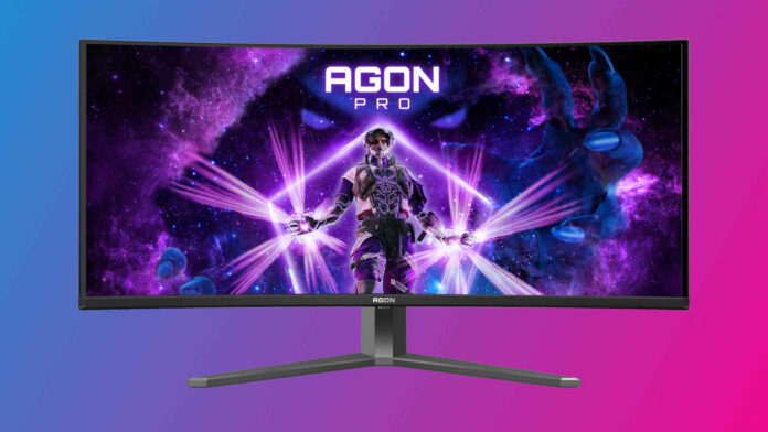 AOC Agon AG346UCD QD-OLED monitor.