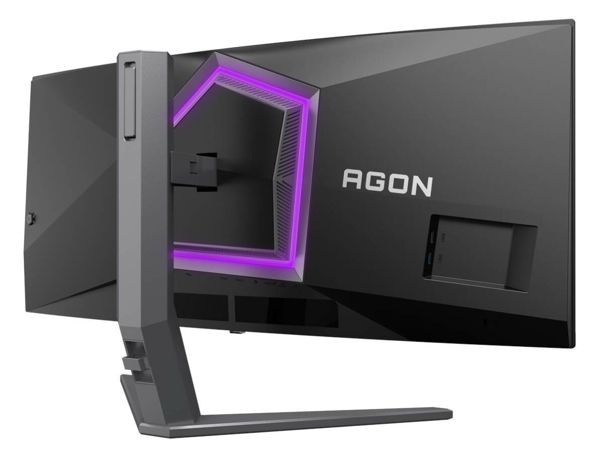 AOC Agon AG346UCD QD-OLED monitor rear.