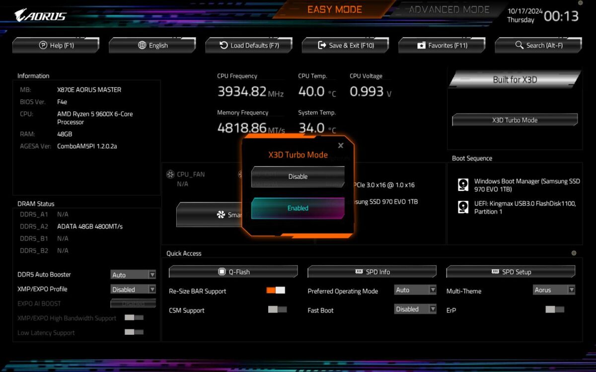 Gigabyte claims a huge 35% Ryzen 9000X3D performance boost