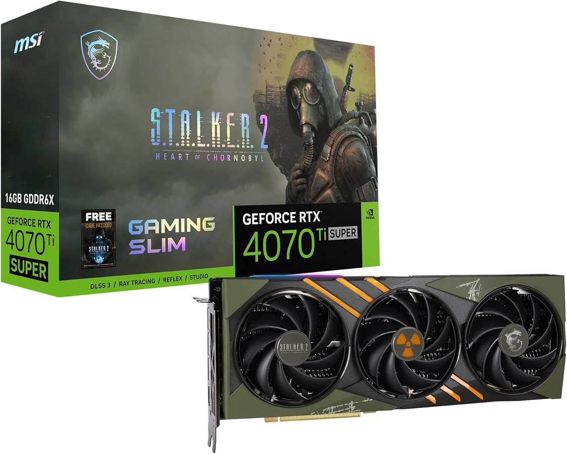 MSI RTX 4070 Ti Super STALKER 2 edition box.