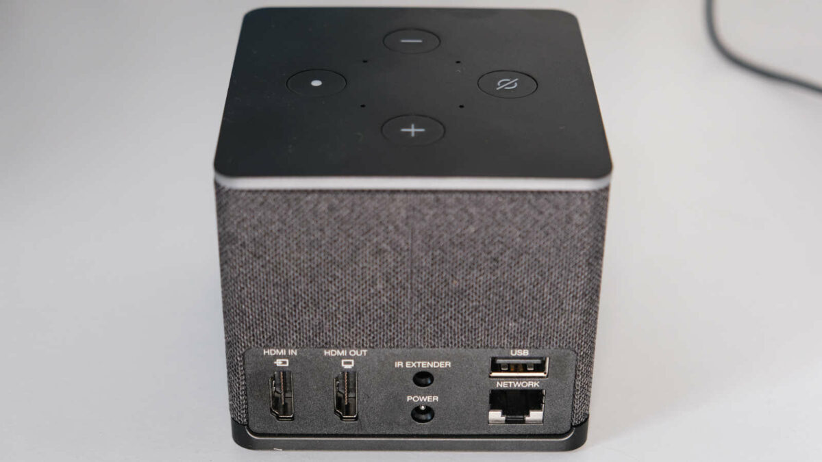 Amazon Fire TV Cube rear ports.