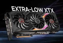 ASRock Radeon RX 7900 XTX Phantom Gaming graphics card with "extra-low XTX" written above it.