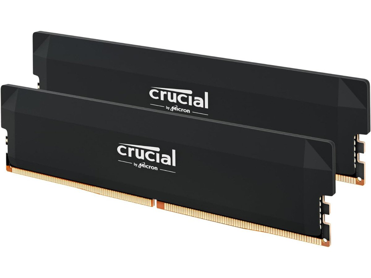 Crucial Pro DDR5 RAM against a white background.