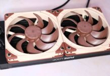 Noctua NF-A14x25 G2 on a be quiet! Pure Loop 240