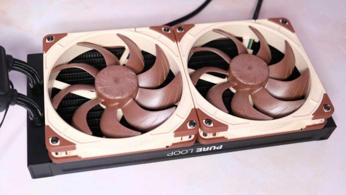 Noctua NF-A14x25 G2 on a be quiet! Pure Loop 240