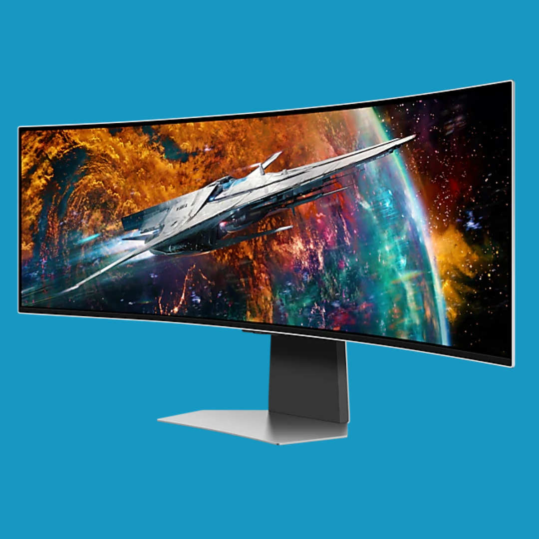 Samsung Odyssey OLED G9 gaming monitor.