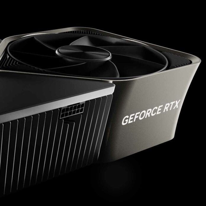 Render of an Nvidia GeForce RTX Founders Edition graphics card.