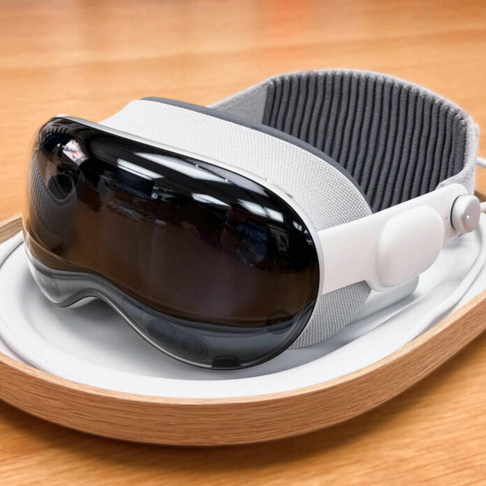 Apple Vision Pro mixed reality headset.