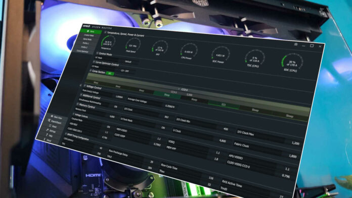 AMD Ryzen Master app.