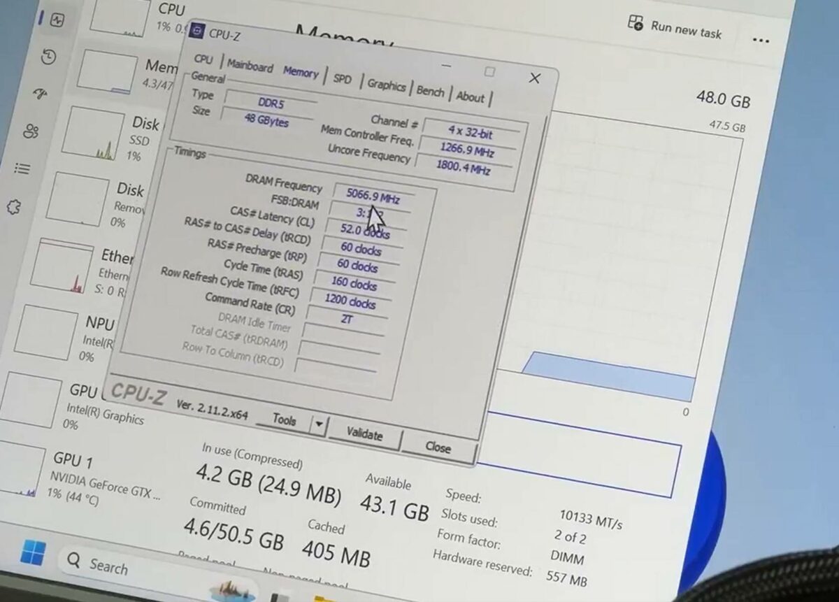 ASRock Z890 motherboard handles above 10,000MT/s RAM without a cooler