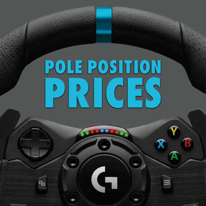 Logitech G923 steering wheel offers pole position prices.