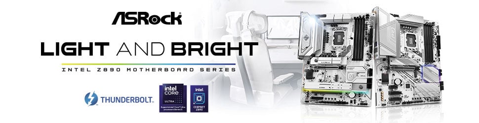 ASRock Intel Z890 Motherboard Series - Light and Bright