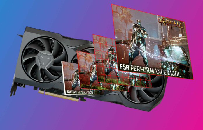 AMD FSR 4 upscaling.