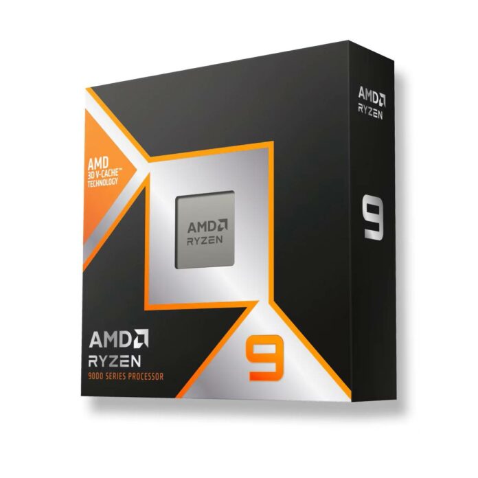 AMD Ryzen 9 9950X3D CPU box.